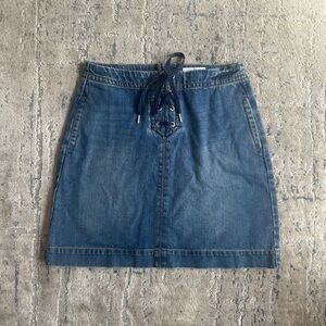 Denim Lace-Up Skirt
